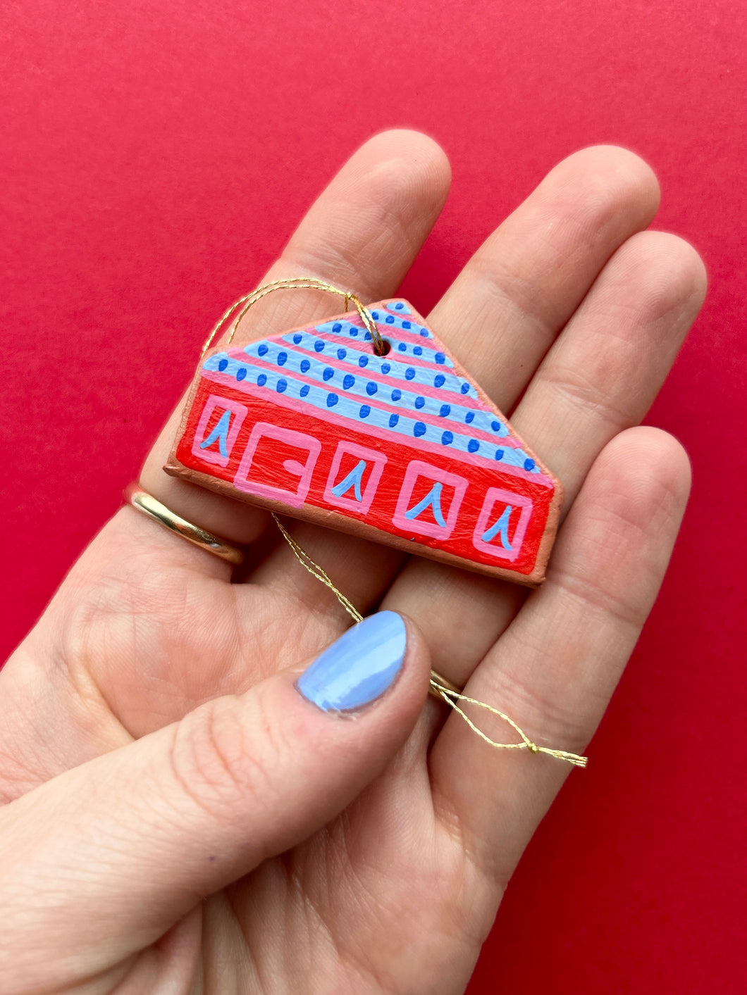 Clay House Ornament #14