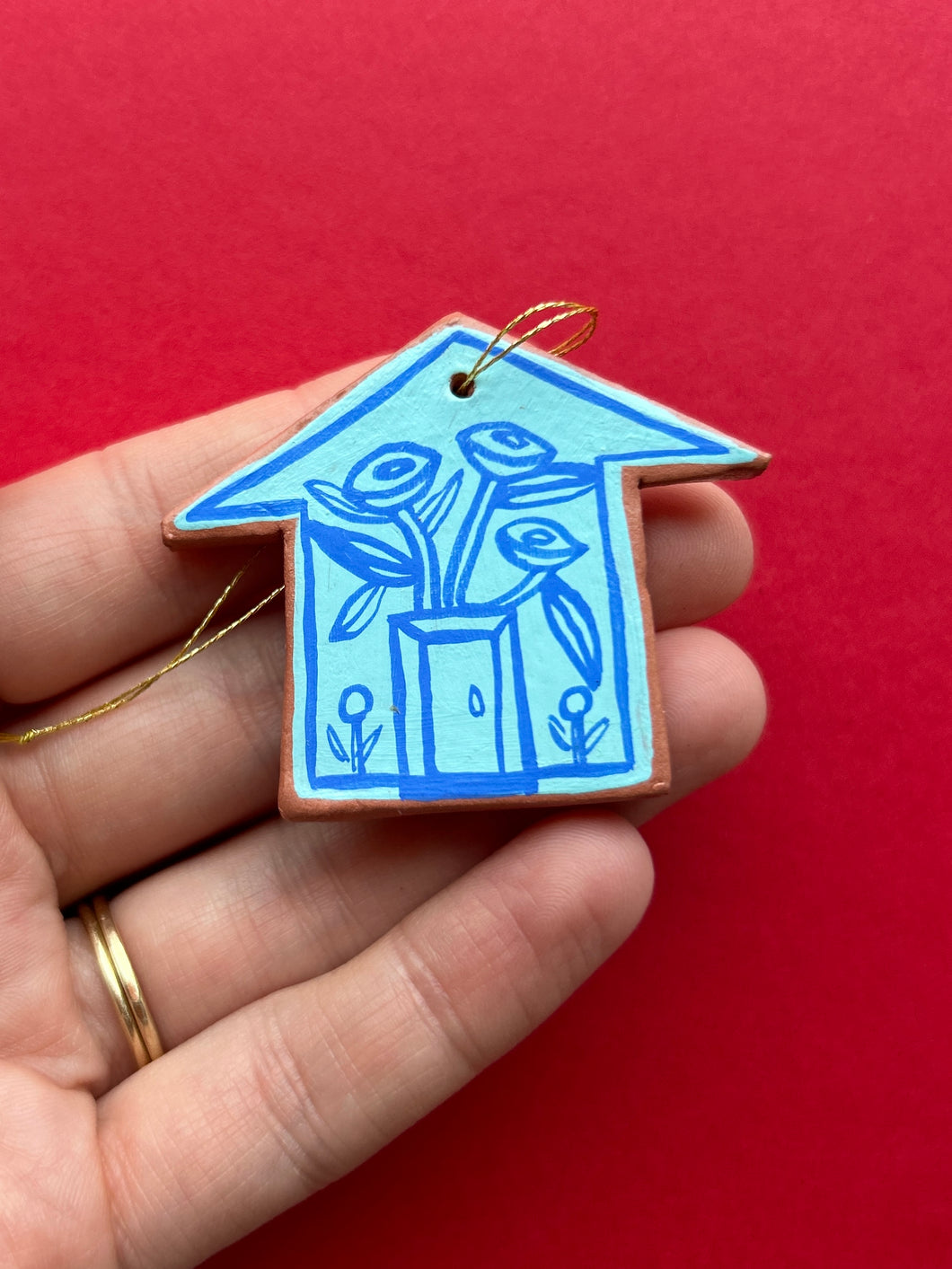 Clay House Ornament #13