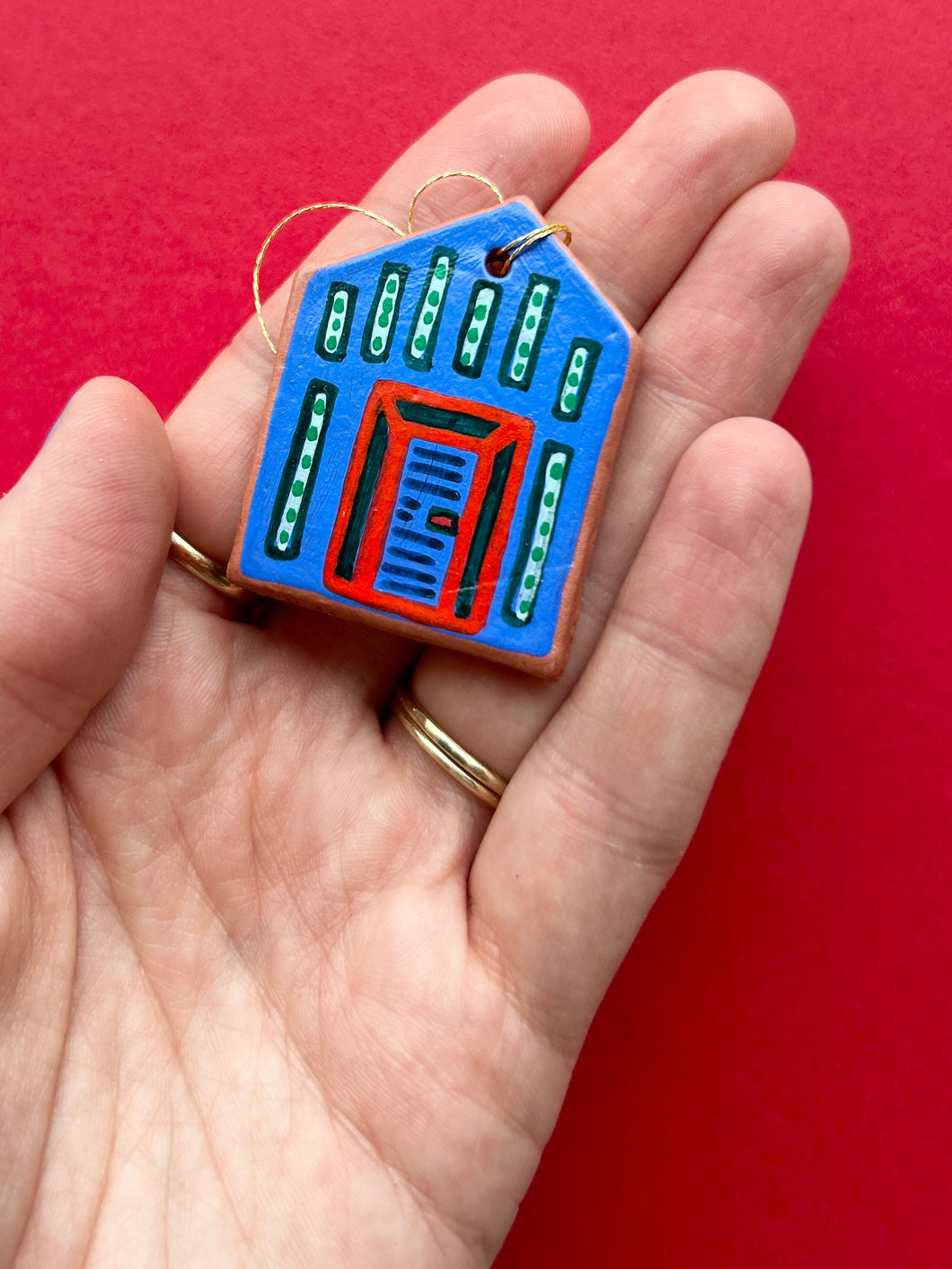 Clay House Ornament #12