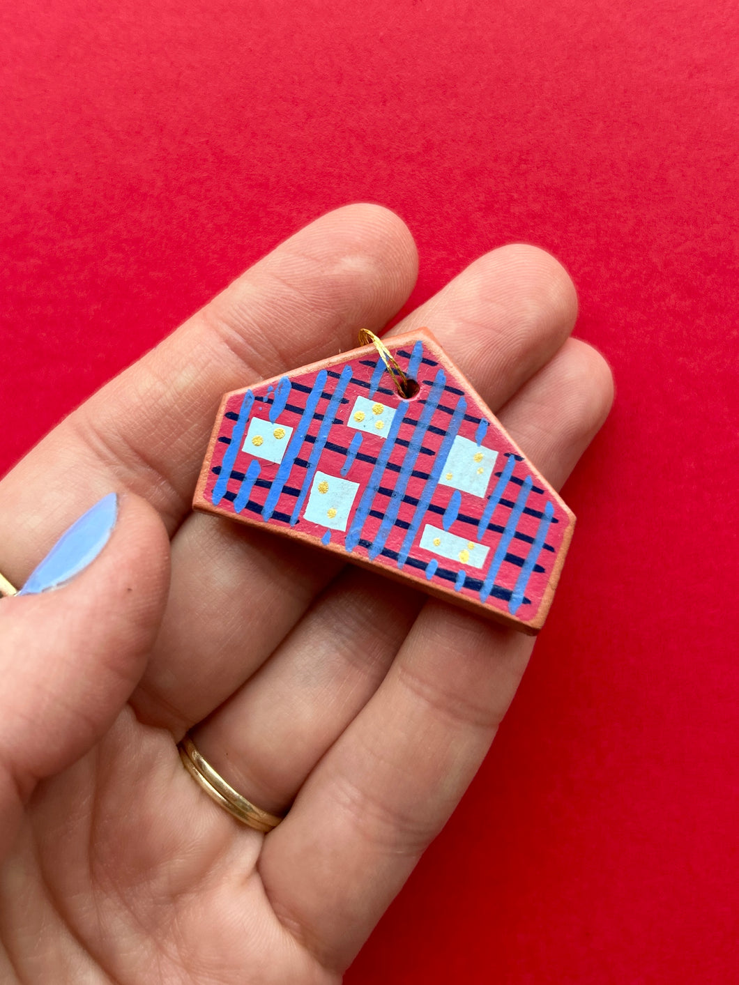 Clay House Ornament #8