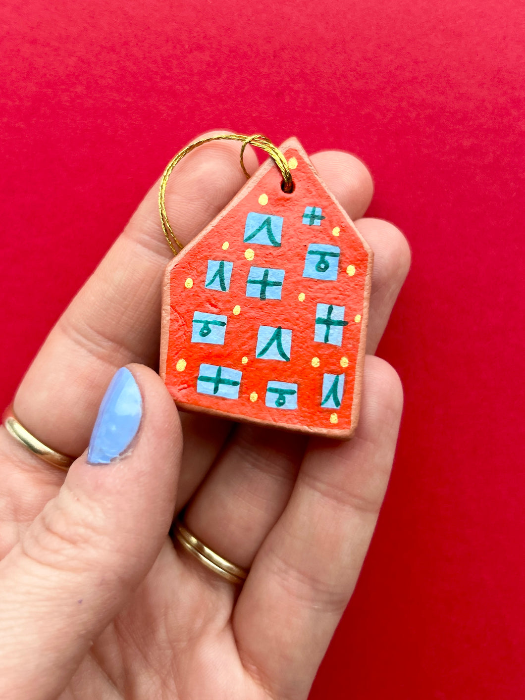 Clay House Ornament #3