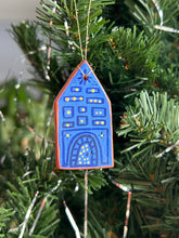 Load image into Gallery viewer, Clay House Ornament #110
