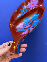 Load image into Gallery viewer, Acrylic Painting on Wood: Folk Leaf Dish (free US shipping)
