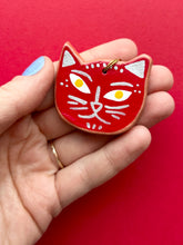 Load image into Gallery viewer, Clay Cat Ornament #47
