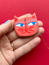 Load image into Gallery viewer, Clay Cat Ornament #48
