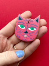 Load image into Gallery viewer, Clay Cat Ornament #49
