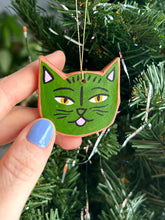 Load image into Gallery viewer, Clay Cat Ornament #52
