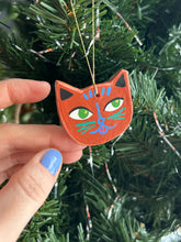 Load image into Gallery viewer, Clay Cat Ornament #54
