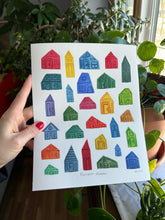 Load image into Gallery viewer, Giclée Fine Art Print:  Rainbow Houses
