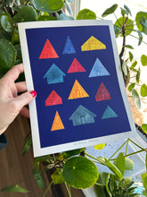 Load image into Gallery viewer, Giclée Fine Art Print: A-Frame Cabins
