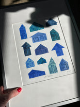 Load image into Gallery viewer, Giclée Fine Art Print: Blue Houses
