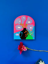 Load image into Gallery viewer, Acrylic Painting on Wood: Pink Kitchen (free shipping)
