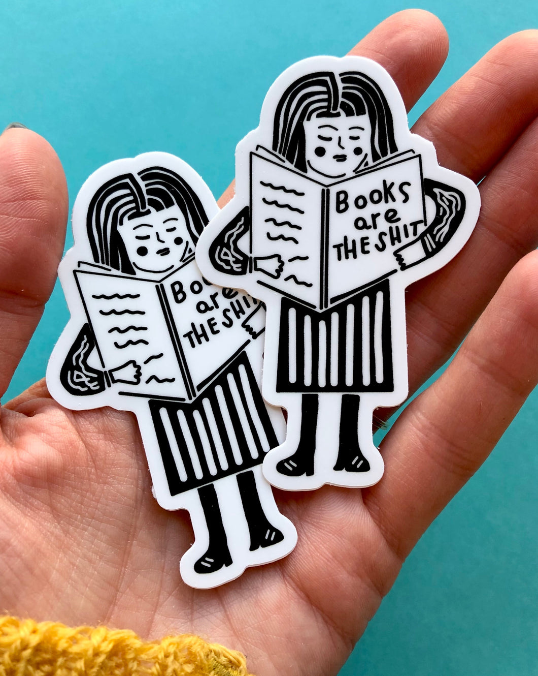 Books are the Shit Sticker Pack • Set of 2 • Free shipping