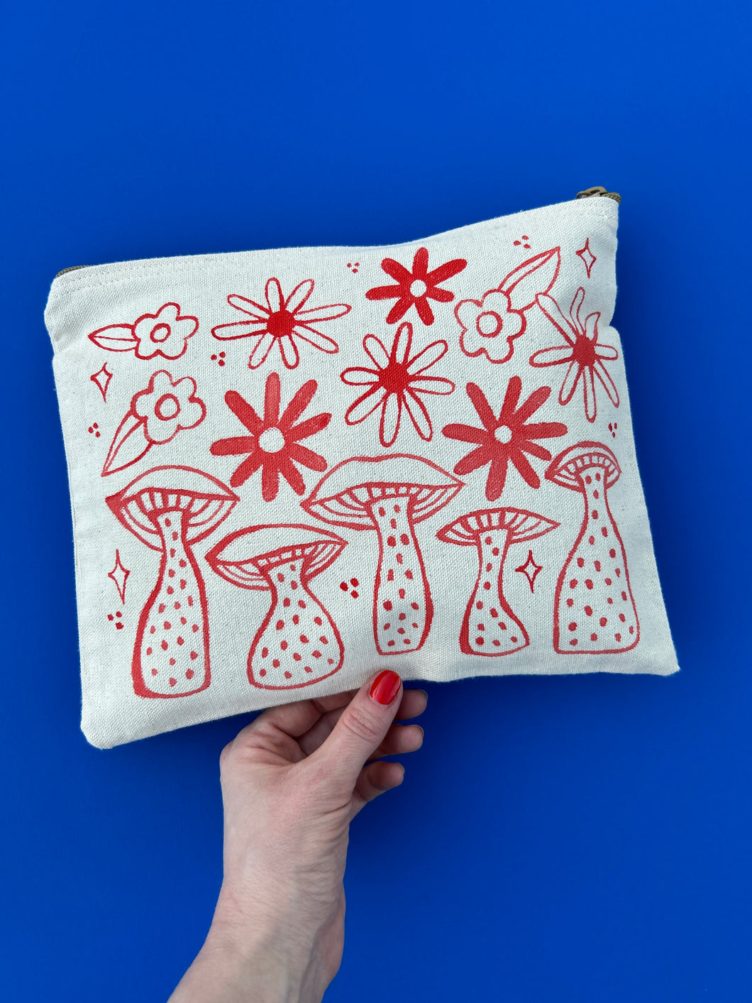 Handpainted Zipper Pouch #21