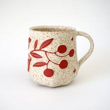 Load image into Gallery viewer, PREORDER! Red Bouquet Handbuilt Mug ~ Collaboration with Lelu
