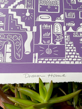Load image into Gallery viewer, Handprinted Blockprint • Dream House in Lavender
