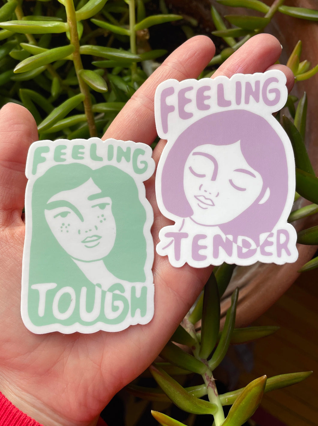 Tough & Tender Pastel Sticker Pack • Set of 2 • Free Shipping