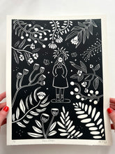 Load image into Gallery viewer, Handprinted Blockprint - Fearless 11x14&quot; - Limited Edition
