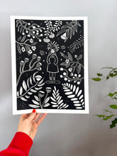 Load image into Gallery viewer, Handprinted Blockprint - Fearless 11x14&quot; - Limited Edition
