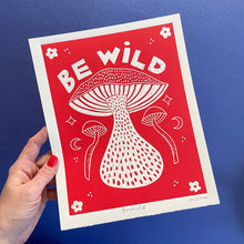 Load image into Gallery viewer, Handprinted Blockprint • Be Wild
