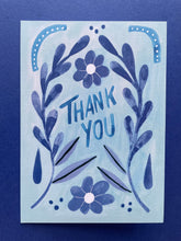 Load image into Gallery viewer, Vintage Blue Thank You Card
